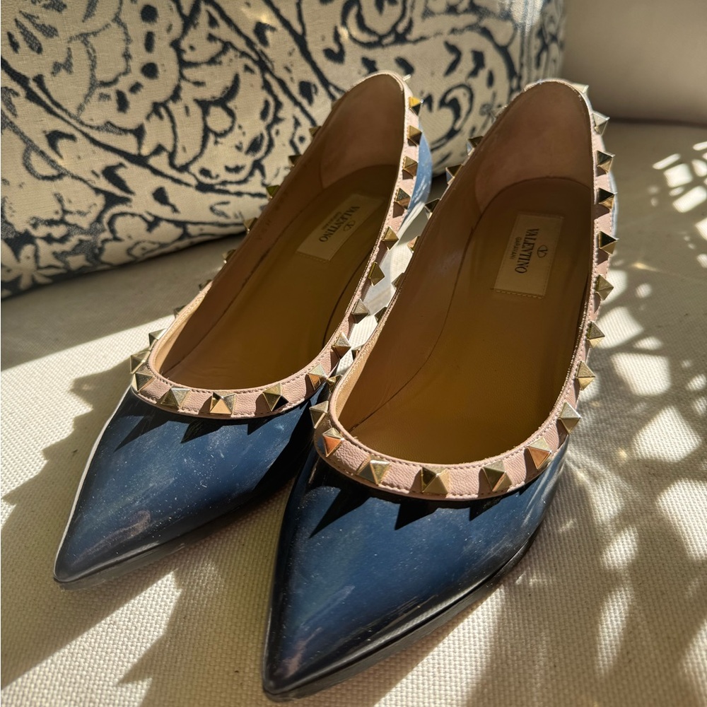 Valentino Garavani Navy Studded Heels